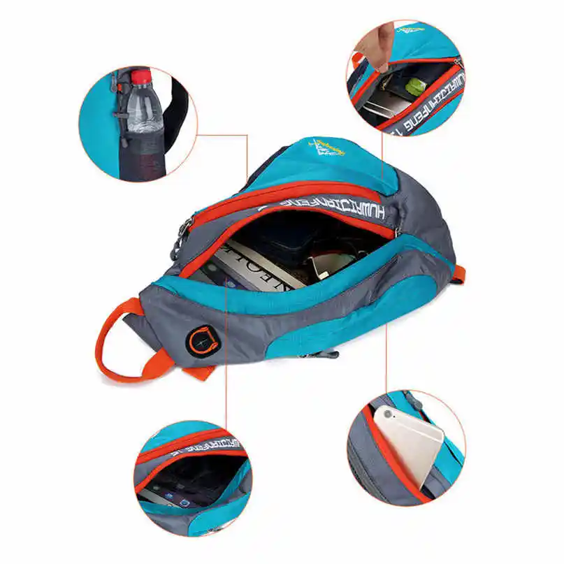 City Jogging Bags Outdoor Crossbody Bag Sling Backpack Chest Bag Shoulder Pack Outdoor Lightweight Crossbody Daypack #2N15  (7)