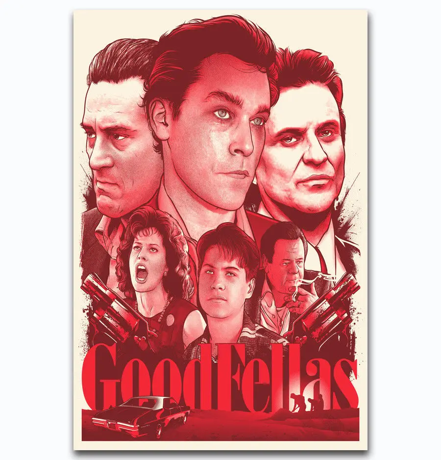 Hot New Classic Movie Goodfellas Fighting-Silk Art Poster Wall Sicker Decoration Gift