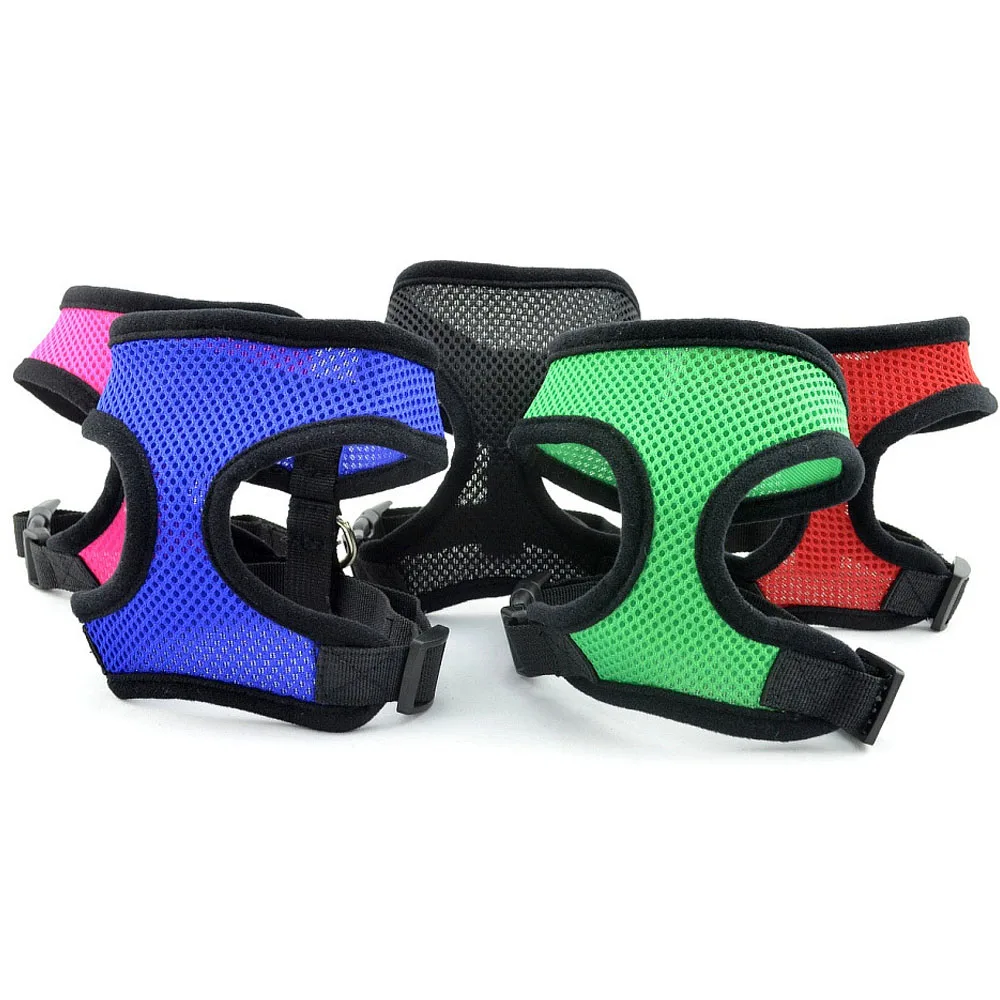 

Nylon Adjustable Mesh Breathable Pet Dog Harness Kitten And Puppy Collar Pet Leash