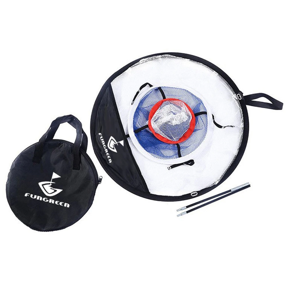 Easy Carry 3 Layers Pitching Cages Backyard Practice Lightweight Space Saving Gift Golf Training Aids Chipping Mat Tool Foldable