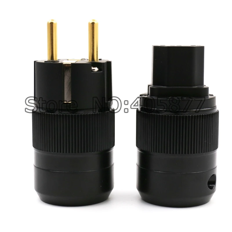 Buy 10 pairs High End 24K Gold Plated Schuko AC power plug+IEC power connector