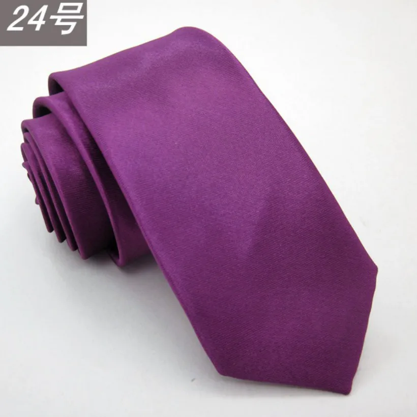 Тонкий черный галстук для мужчин 5 см узкий Повседневный узкий красный галстук со стрелками Мужские аксессуары Простые Вечерние модные галстуки - Цвет: Dark Purple