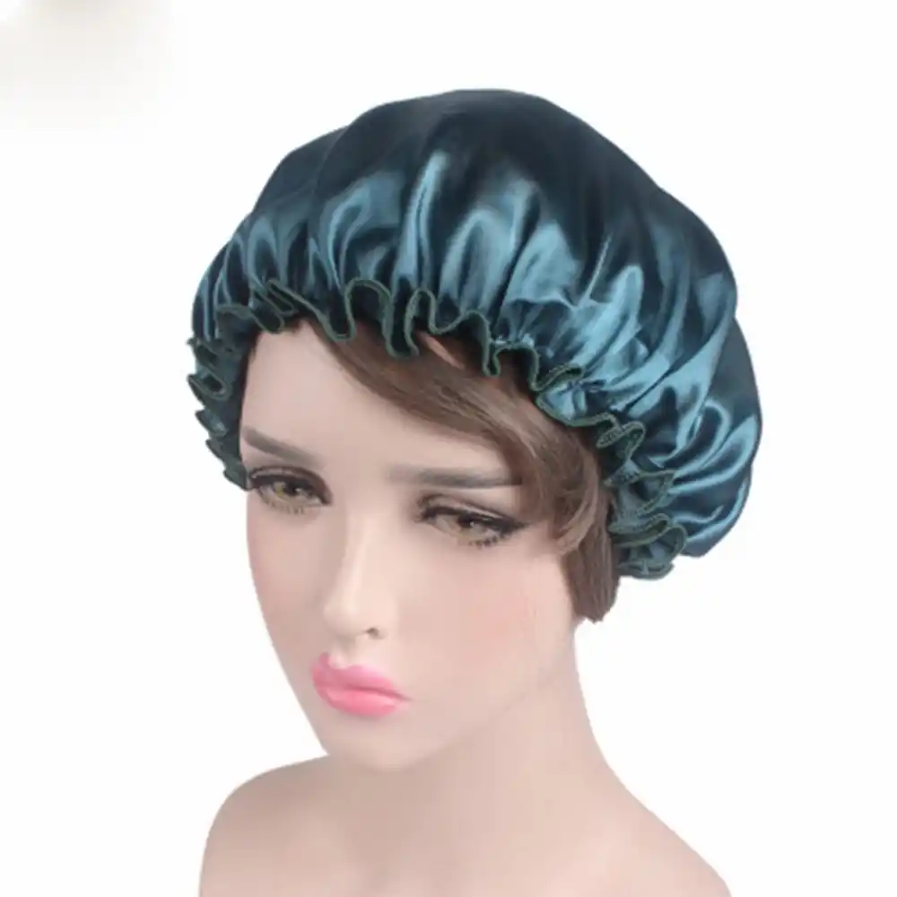 Fashion 100/% Silk Nightcap Sleep Cap Bonnet Hat For Long Hair Women Ladies Favour