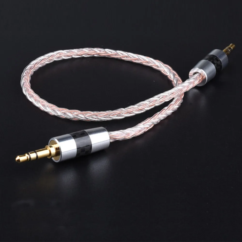 3 5mm Jack Aux Audio Cable Male To Male For Samsung Galaxy S8 Car Headphone Copper And Silver Mixed Aux Cable 0 3m 0 5m 1 2m