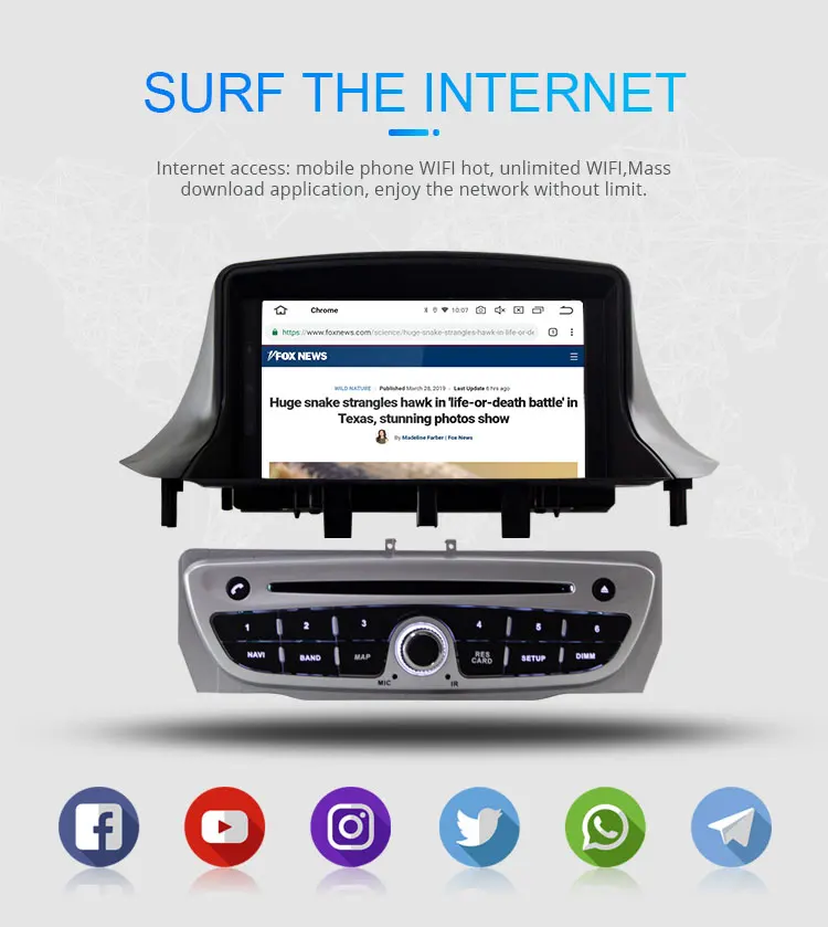 Best LJHANG 1 Din Car Radio Android 9.0 Car DVD Player For Renault Megane 3 Fluence 2009-2015 WIFI Multimedia GPS Navi Headunit Audio 9
