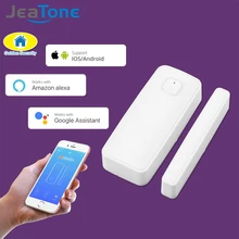 WIFI Door Sensor APP Control 110dB Door Security Alarm Magnetic Switch Wireless Window Door Opening Sensor Compatible with Alexa smartyiba app remote control wifi wireless magnetic door window sensor detector door contact detect door close open app alerts