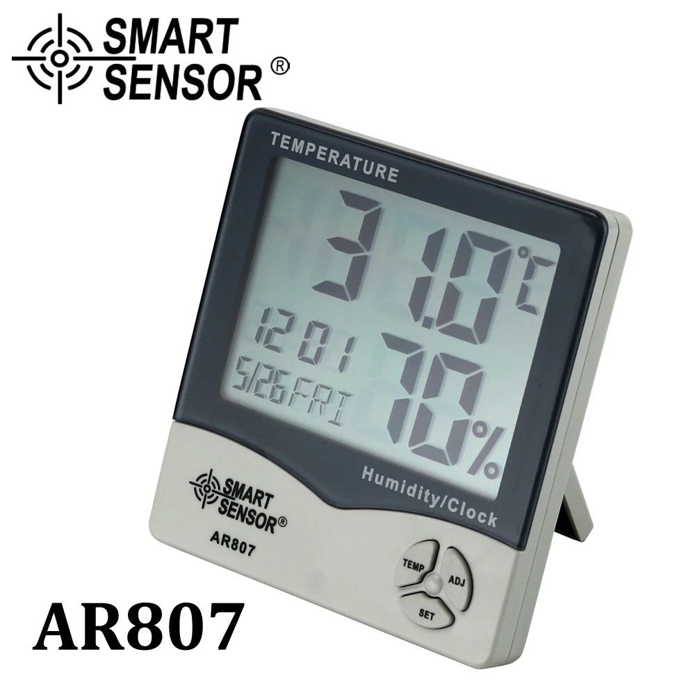 

Digital Hygrometer Thermometer termometer Humidity Temperature Meter tester Weather Station W/ Calendar & Clock Alarm AR807
