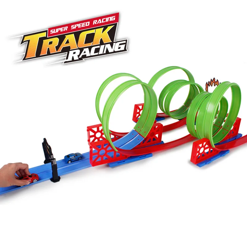 51PCS High Speed Racing Car High Speed Competition Car Track Racing Toy