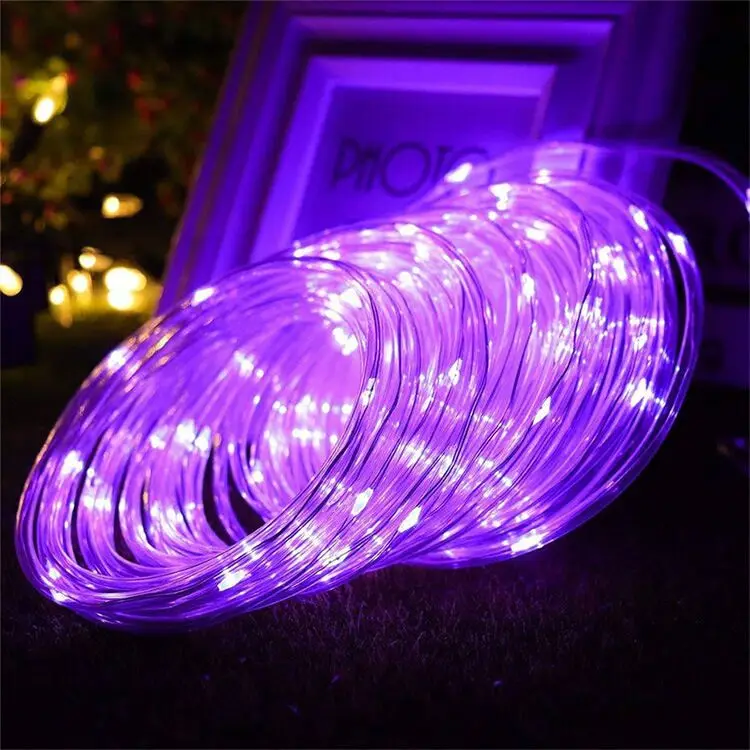 Billige 12 M 100 LED String Licht Outdoor Solar Powered Kupferdraht Licht String Fairy Party Dekoration Weihnachten Lichter Party Hochzeit