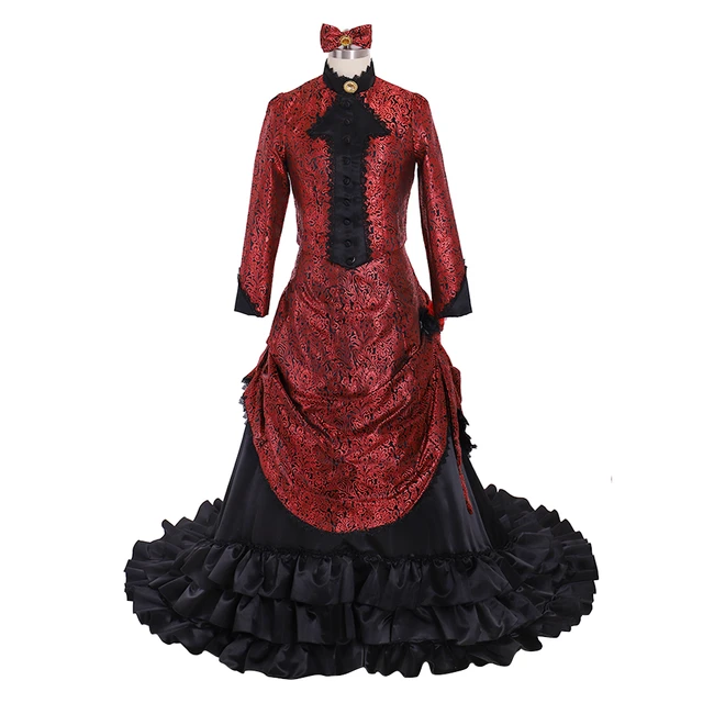 Cosplaydiy Women Victorian Evening Ball Gown Dress Adult