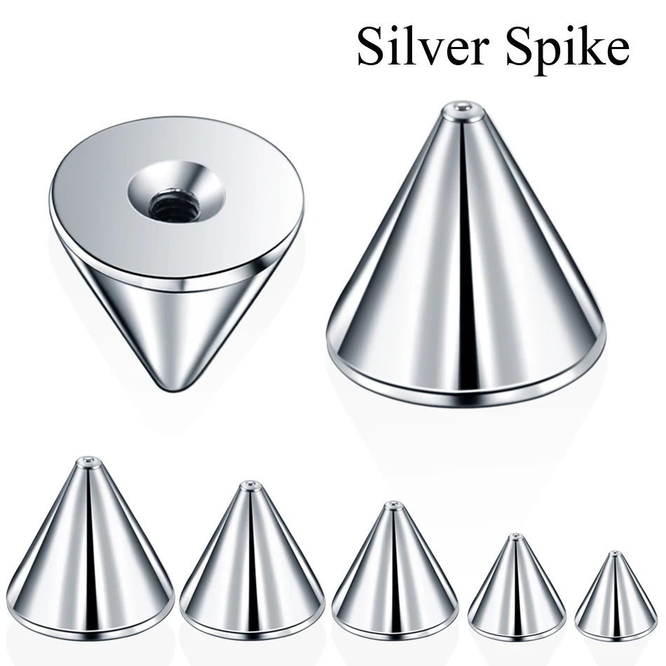 100pcs/lot Stainless Steel Screw Balls Spike Accessories For Lip Nipple Belly Tongue Eyebrow Ear Piercing Rings Jewelry 14G 16G - Image 2