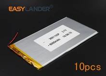 10pcs/Lot 3.7V 6000mAh Rechargeable li Polymer Li-ion Battery For PDA Portable DVD Consumer electronics safety lamp 3691155