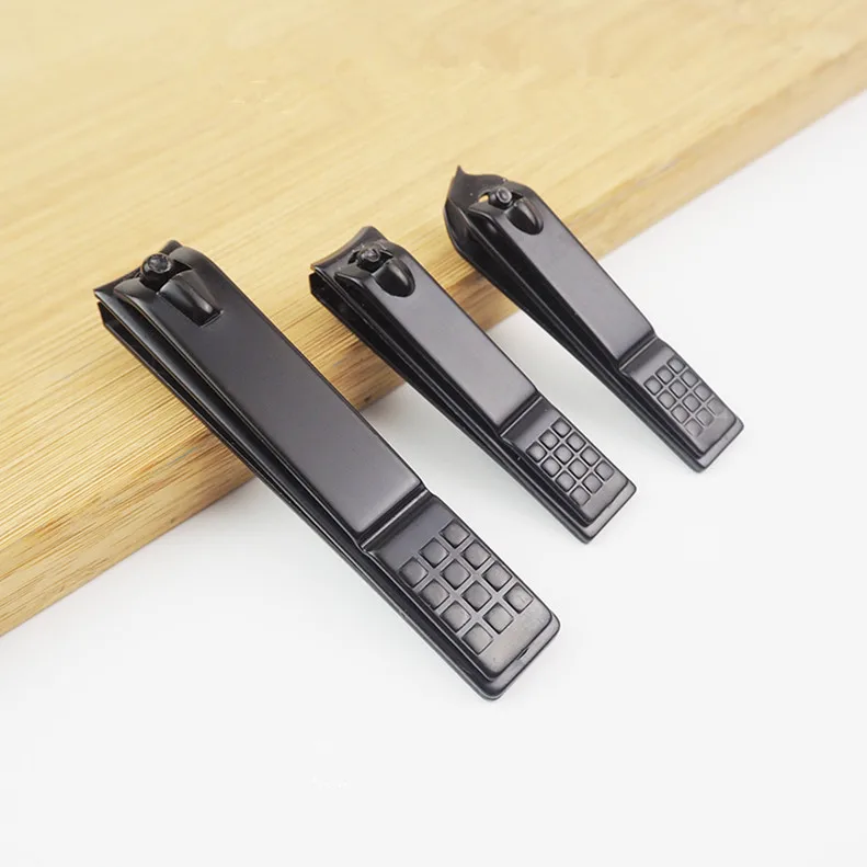 

1pc Black Stainless Steel Nail Clipper Cutter Professional Manicure Trimmer High Quality Toe Nail Clippers Knife Slope & Flat