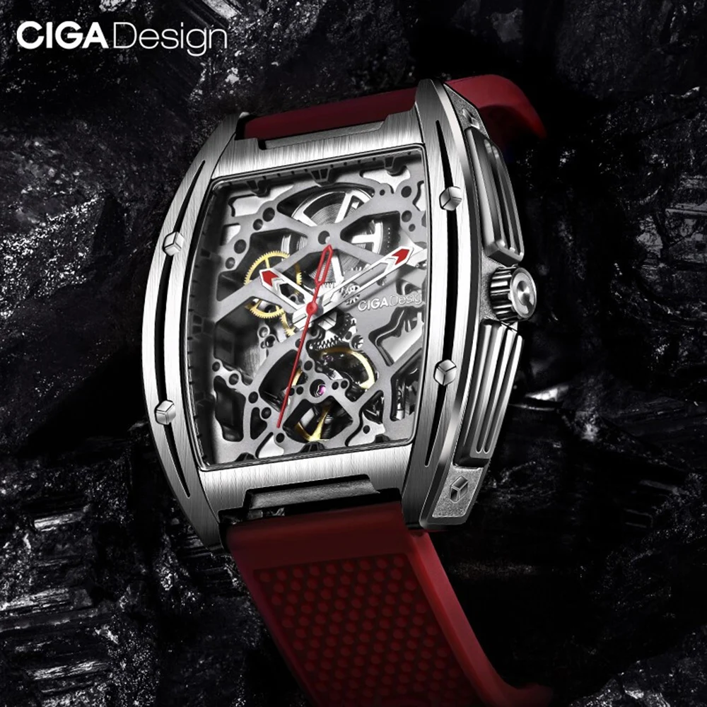 Xiaomi CIGA дизайн Z серии механические наручные часы мужские модные часы Xiaomi часы с двойным ремешком искусственный Сапфир кристалл подарок