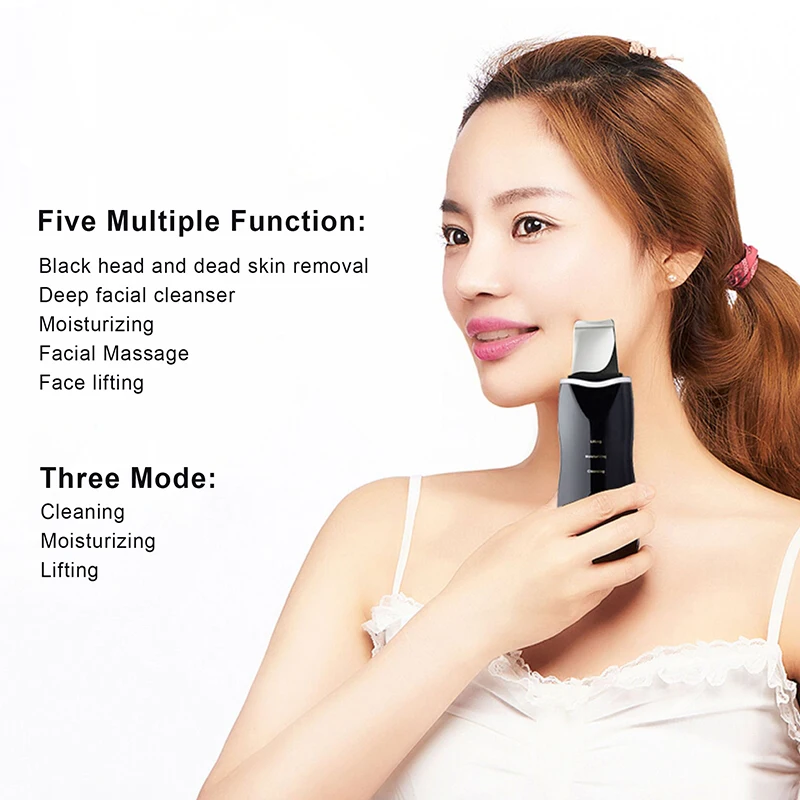 Ultrasonic Deep Face Cleaning Machine Blackhead Reduce Skin Scrubber