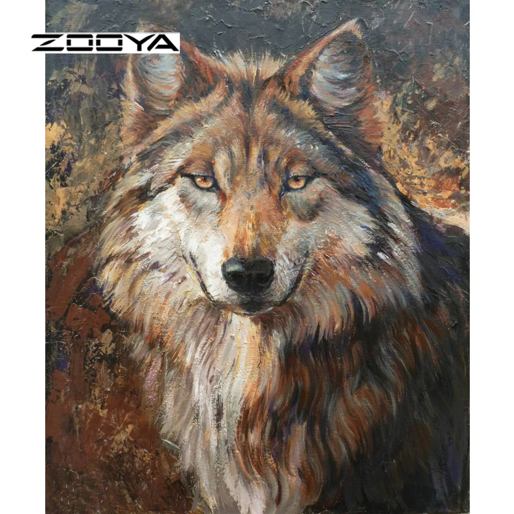 ZOOYA Алмазная картина животные волк мозаика наборы узор Стразы полная вышивка