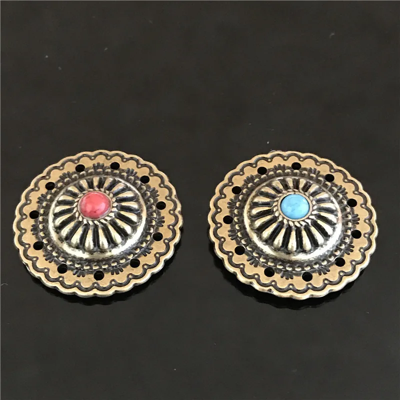 Wholesale Retail Western 2 Different Color Screw Head 3.5cm Round Sun