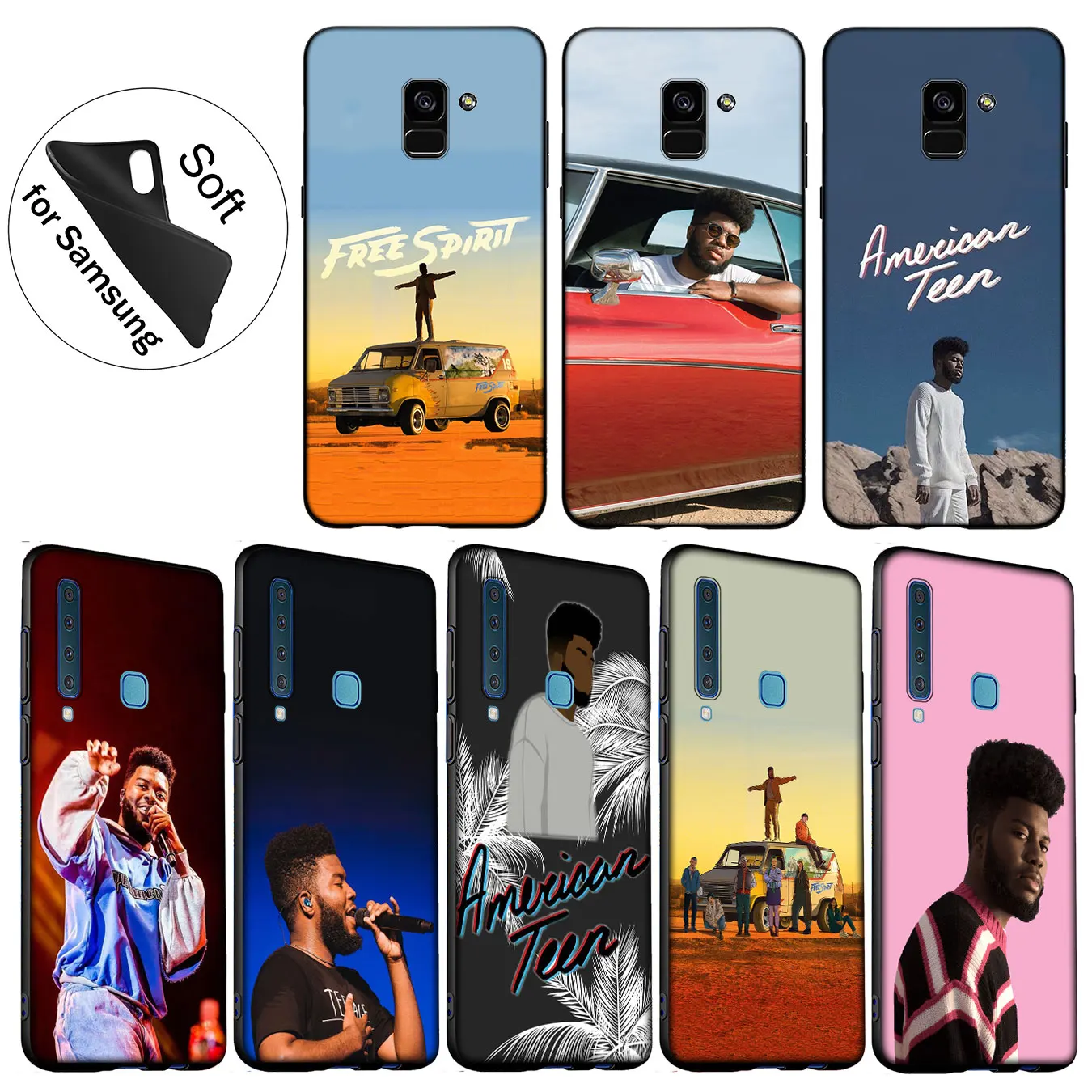 

IYICAO Khalid Free Spirit Soft Silicone Cover Case for Samsung Galaxy A6 Plus A9 A8 A7 2018 A3 A5 2016 2017 Note 9 8