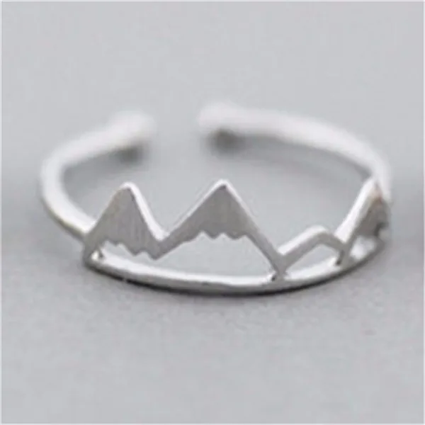 Silver mountain ring