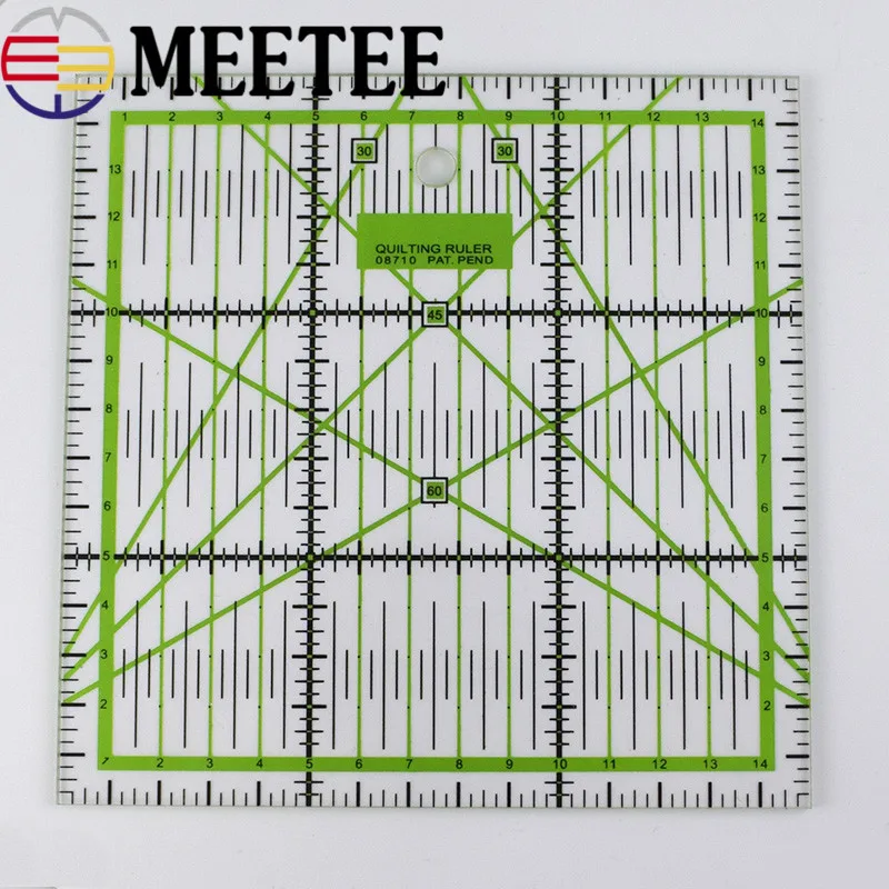 

Meeetee 1pc/2pcs 15x15CM Patchwork Tool Rulers Square DIY Sewing Making Garment Cutting Quilting Handmade Multi-function AP622