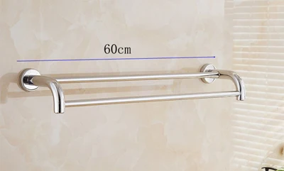 40/50/60 см Sus304 Нержавеющая сталь Полотенца бар стеллаж монтируемый на стену стержень подвесной рельс для Полотенца вешалка для бара Кухня Аксессуары для ванной комнаты - Цвет: B 60m