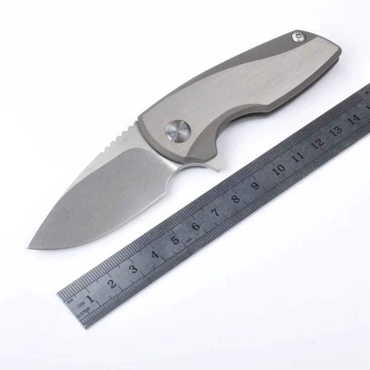 

High Quality D2 Blade TC4 titanium alloy Handle Folding Knife Hunting Survival Tactical Utility Camping EDC Portable Rescue Tool