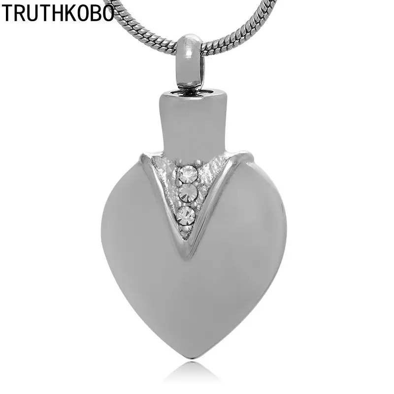 Funnel Product Stainless Steel Cremation Jewelry Heart Ashes Pendant