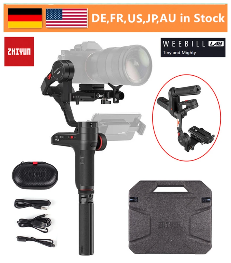 

(Pre-Order)Zhiyun WEEBILL Lab 3-Axis Gimbal Stabilizer for Sony Canon DSLR mirrorless Camera 3KG Payload,Versatile Structure
