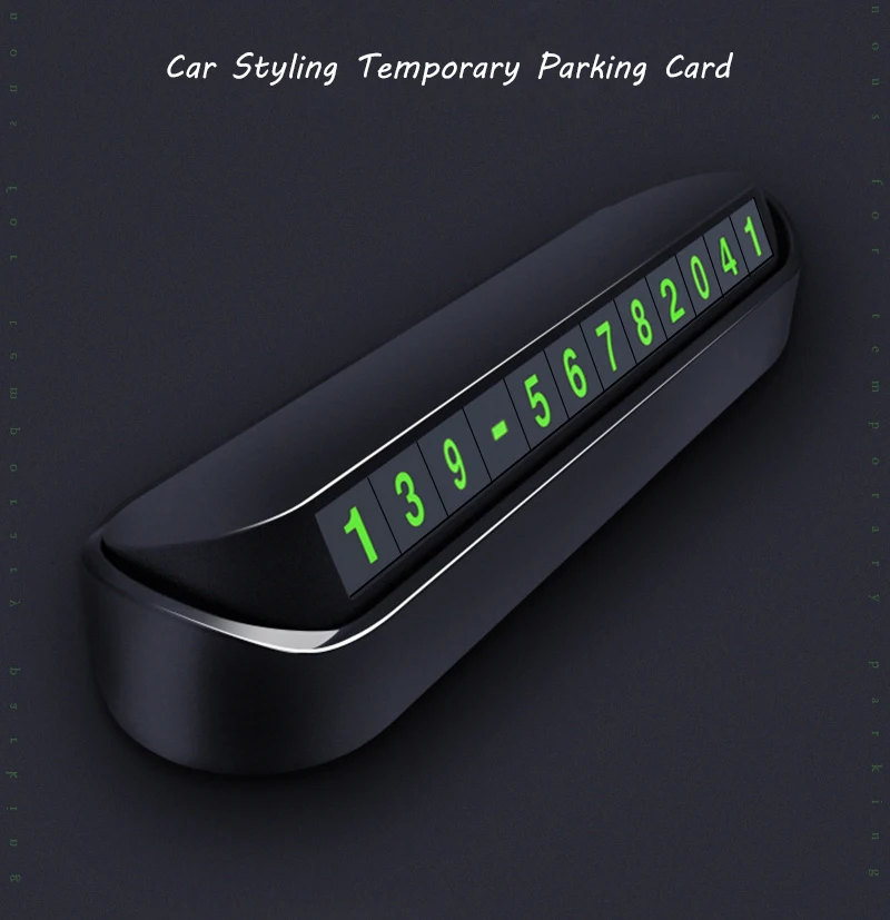 Автомобильный Стайлинг карточка с телефоном для временной парковки номерная карта номерной знак телефонный номер Автостоянка остановка в автомобиле-Стайлинг автомобильные аксессуары
