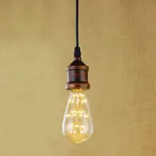 Lámpara colgante reciclada Industrial retro de un solo cabezal con bombilla de luz de Edison - Iluminación de luces de armario de cocina