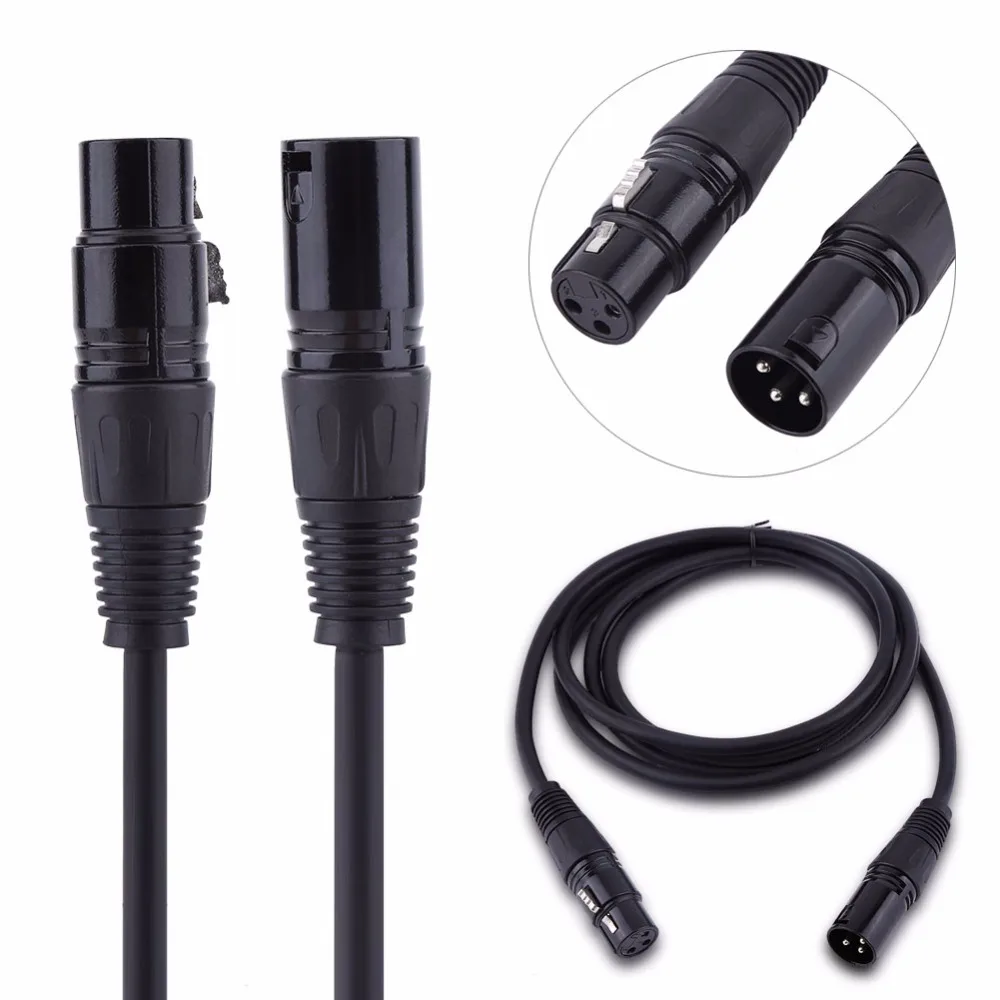 Buy XLR Male to Female 3 pin MIC Shielded Cable