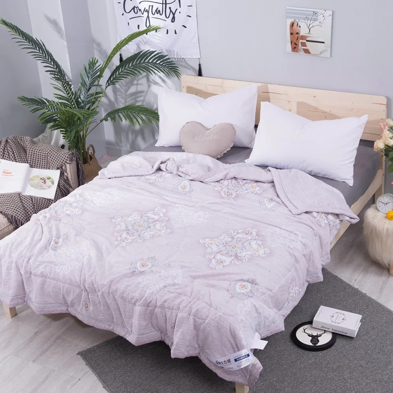 

Modal Fabric Printed Summer Quilt 200*230cm 150*200cm for Adult Double Beds