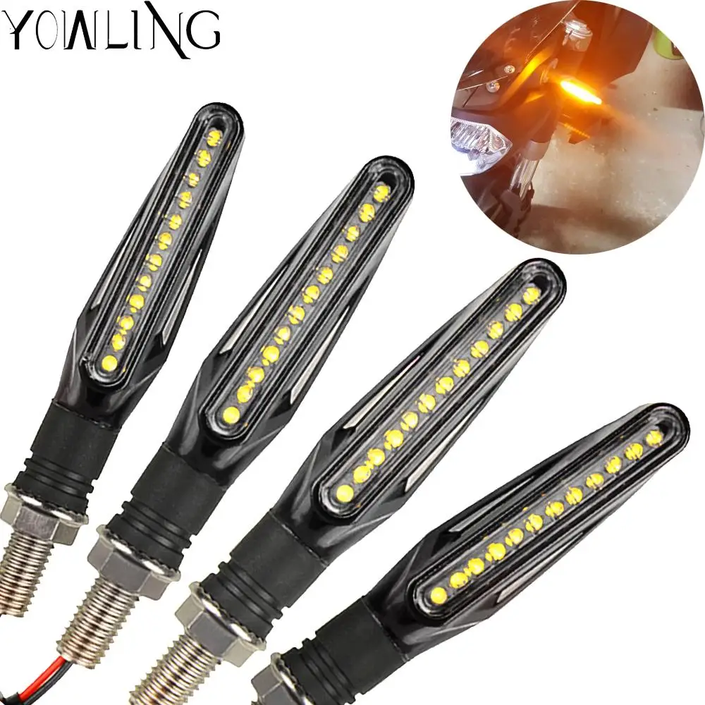 

Motorcycle Turn Signal Lights Bendable Flashing Indicator Blinker FOR Kawasaki Z750 Z800 Z1000 Yamaha MT-125 MT-07 MT-09 MT-10