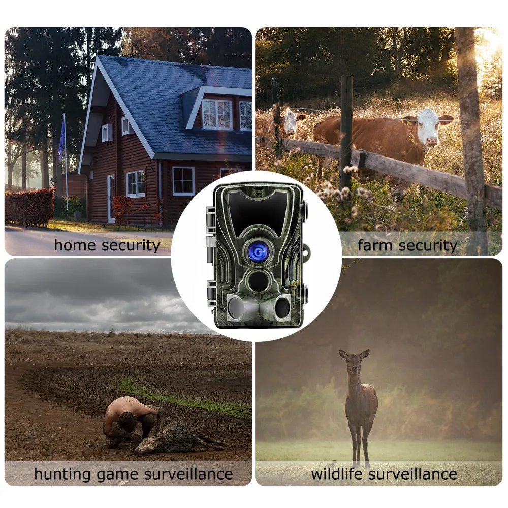 Goujxcy HC801 Trail camera 16mp 1080p 940nm инфракрасный светодиодный охотничий фотоаппарат ночного видения фото ловушки Водонепроницаемая камера Scout suntek