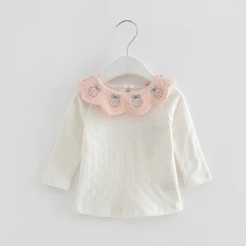 

Wholesale 5pcs/lot Girls Shirt 2018 Spring Brand Fashion Cute Flowers Collar Shirts Children Clothing Blouse Tops 0-2T