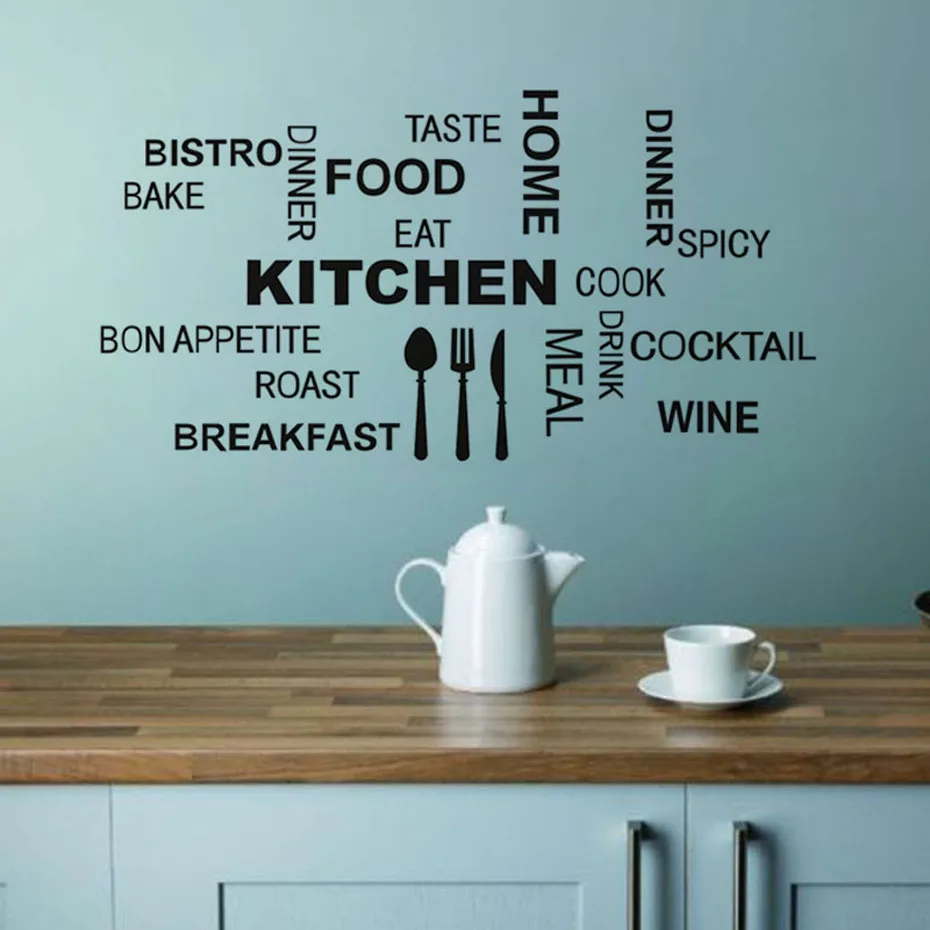 Kitchen Food Wall Stickers For Kitchen Restaurant Dining Room