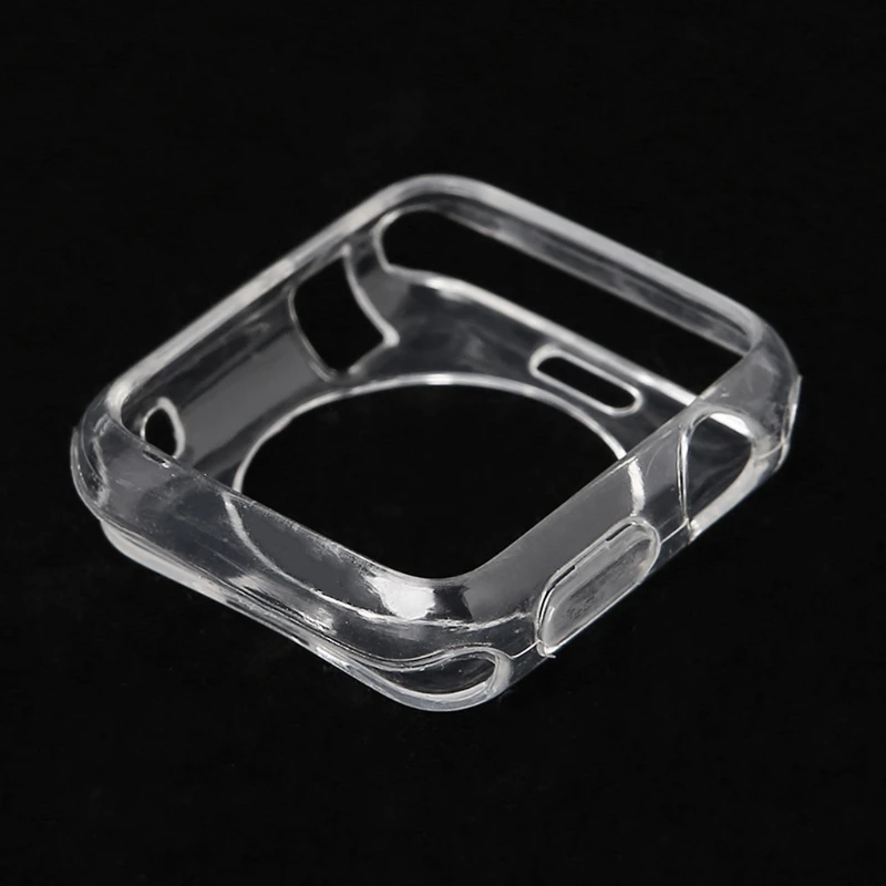 

Free delivery Protective Frame Case Shell Transparent Silicone TPU For Apple Watch 1 2 3 Iwatch