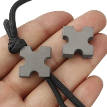1 шт титановый сплав Крест Паракорд аксессуар для брелока Снежный нож бусины EDC DIY бусы на веревочке