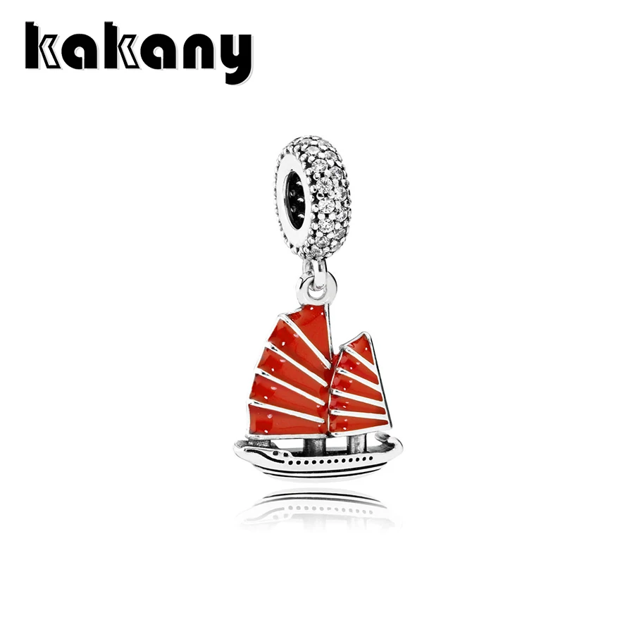 

2019 High Quality 1:1 Original 925 Sterling Silver Chinese Junk Ship Fashion Women Diy Fashion Jewelry