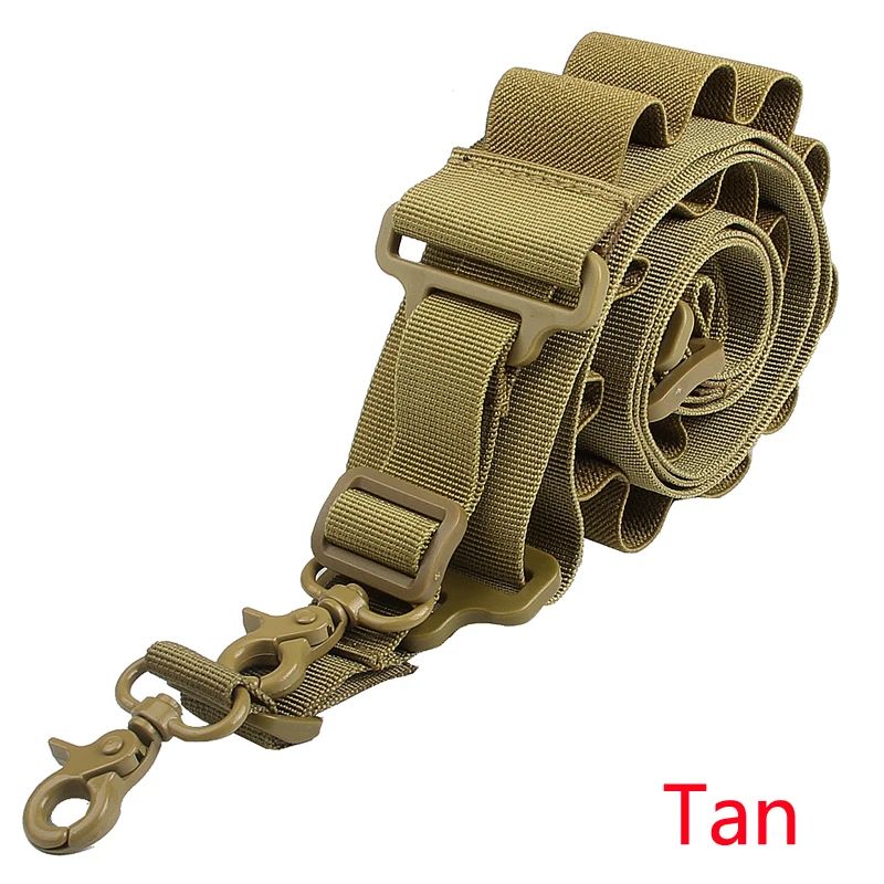 Tactical  Shotgun Two Points Sling Strap Adjustable Hunting Rope Strap Metal Hooks Caliber 15 for Outdoor Airsoft RL30-0005-24