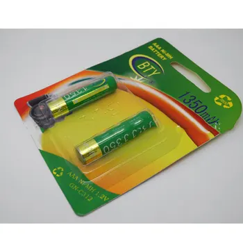 

100Pcs Durable AA BTY Battery 1350mAh 14500 AA NI-MH Rechargeable Batteries 14500Batteria 1.2V Recyclable For Electronic Toys