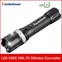 CREE XM-L T6 Led Flashlight 3800Lumens Led Torch Zoomable Waterproof Tactical Flashlight lanterna for 1×18650 Camping Hiking