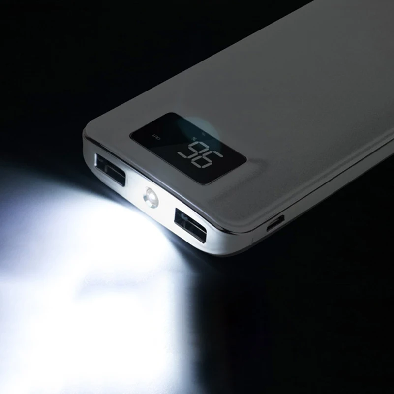 Cena Slim 20000 mAh Power Bank przenośny ultra cienki polimerowy Powerbank battery power bank z szybką ładowarką LED do telefonu komórkowego