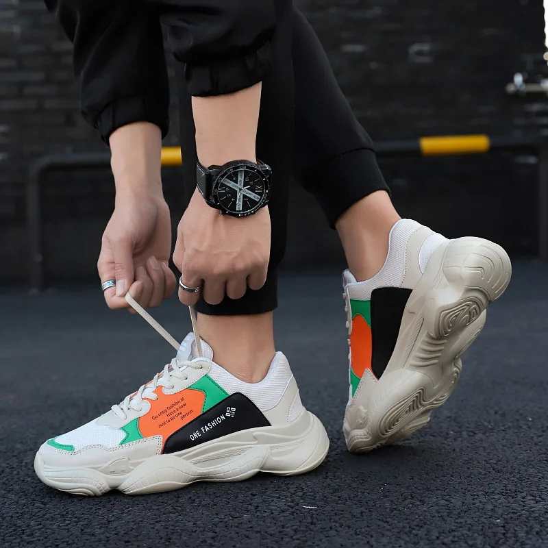 

Men's breathable sneakers slip free running sports fitness walking
