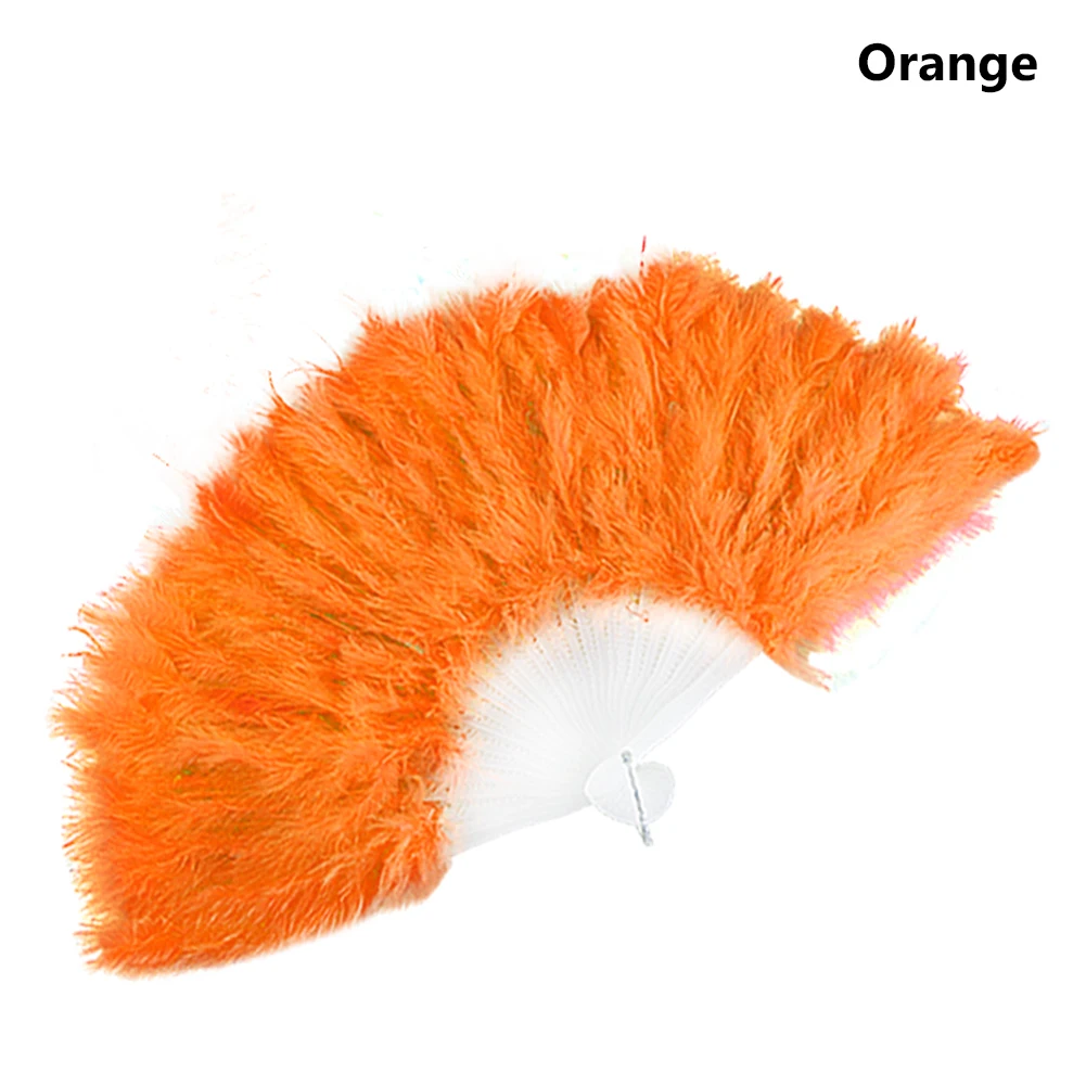 

WITUSE 2017 New 10Colors Fluffy Soft Fans Feather Wedding Party Ball Lady Folding Hand Fan Fancy Elegant Props Wedding Decors