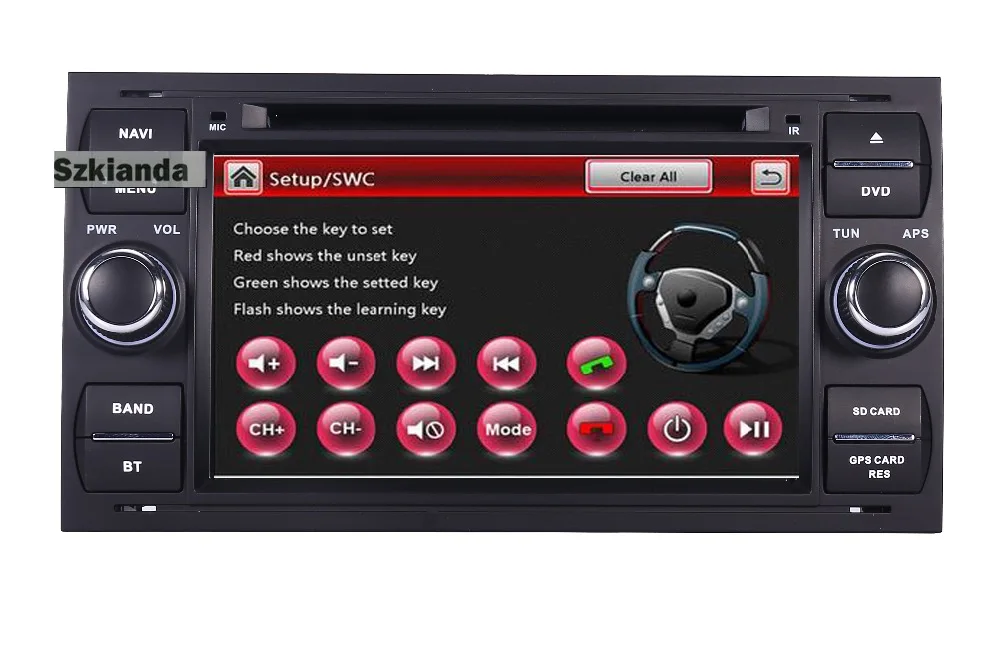 Discount Black Piano 7 inch Capacitive Touch Screen Car DVD Player for Ford Focus Kuga Transit 3G Bluetooth Radio RDS USB SD Free GPS Map 2