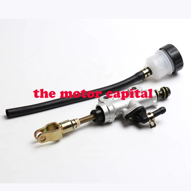 Atv Quad Rear Foot Brake Master Hydraulic Cylinder Pump With Reservoir