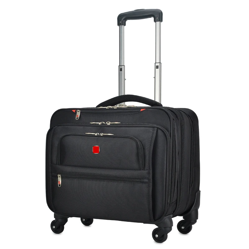 Business Oxford Rolling Luggage Casters 18 inch Men Multifunction Carry On Wheels Suitcase Trolley Bag Travel Bag Trunk,rolling luggage trolley
