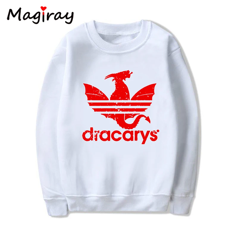

Magriay Dragon Dracarys Letter Print Sweatshirt Women Cartoon Graphic Funny Streetwear Plus Size Female Autumn Winter Hoodies