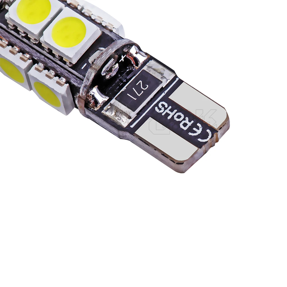 Автомобильные светодиодные лампы Canbus w5w T10 9led W5W 194 t10 9SMD 5050 50 шт./лот 2 DIN бесплатная